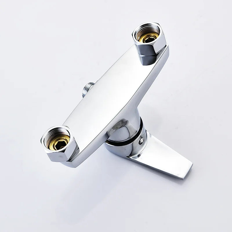 Brass Shower Faucet Mixer Valve Set with Shower Head and Hidden Switch for Bathroom Hot and Cold Water Tap  Bath
