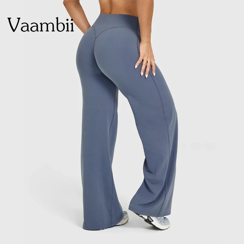 GYM Naked Feel Pilates Running Sport Trousers Straight-Leg Pants Ultra Soft Butter Fabric Women's Mid-Waist Yoga Pants