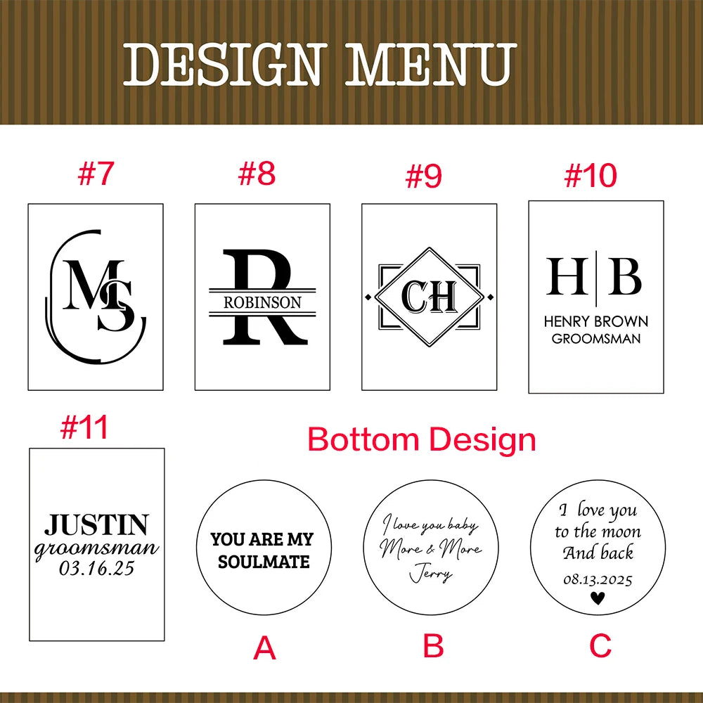 Personalized Whiskey Glasses Christmas Gift for him Custom Engraved Whiskey Glasses Barware Gift Groomsman Best Man Wedding Gift