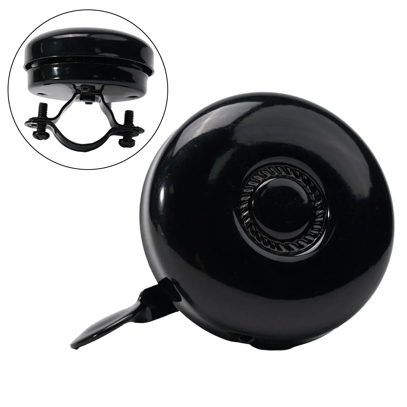 5.2cm Retro Bicycle Bell Nostalgic Cycling Doorbell Silver/Black Folding Road Electric Bikes Iron & Plastic Handlebar Accessory
