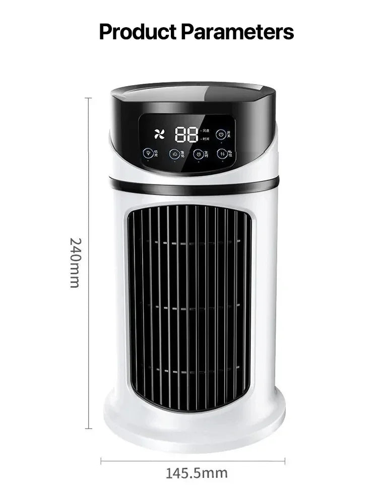 New Portable Mini Air Conditioner Air Cooler Fan Water Cooling Fan Air Conditioning Air Cooler For Office Mobile Air Conditioner