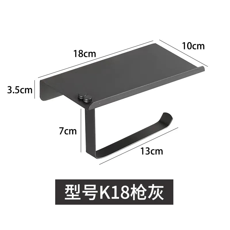 Wall Mounted Stainless Steel Bathroom Toilet Paper Holder with Towel Roll Shelf Tissue Rack Box Holders Organizer New