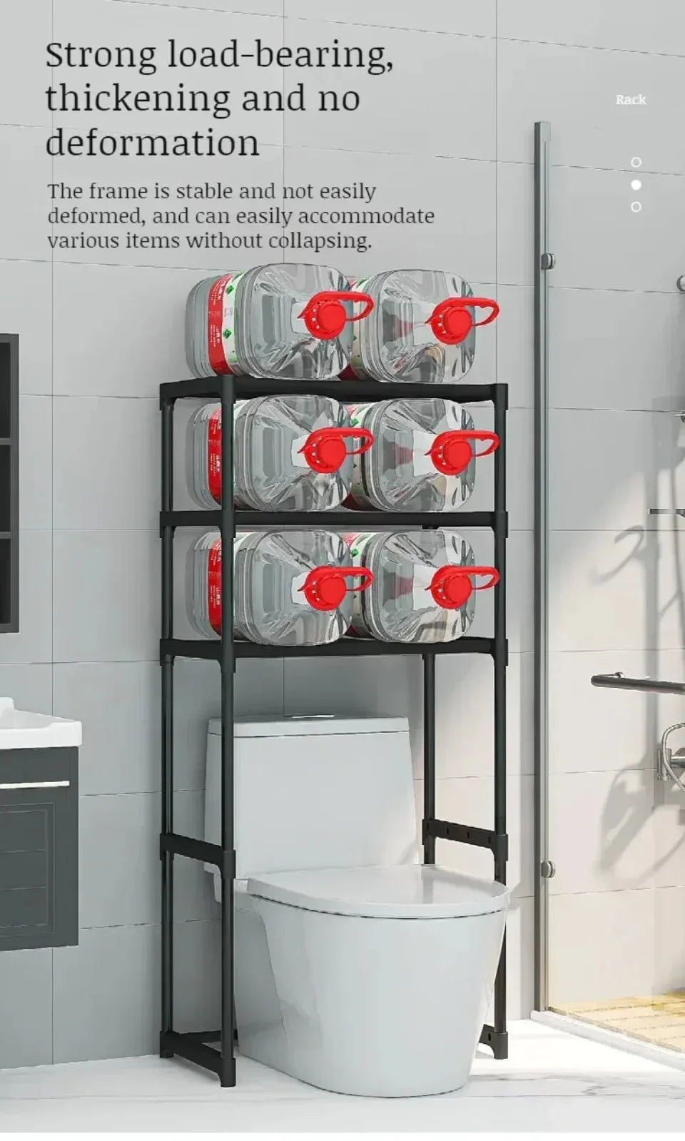 Washing Machine Shelf Multilayer Perforation-Free Shelf Space-saving Above The Toilet Toilet Storage Racks Floor Standing Holder