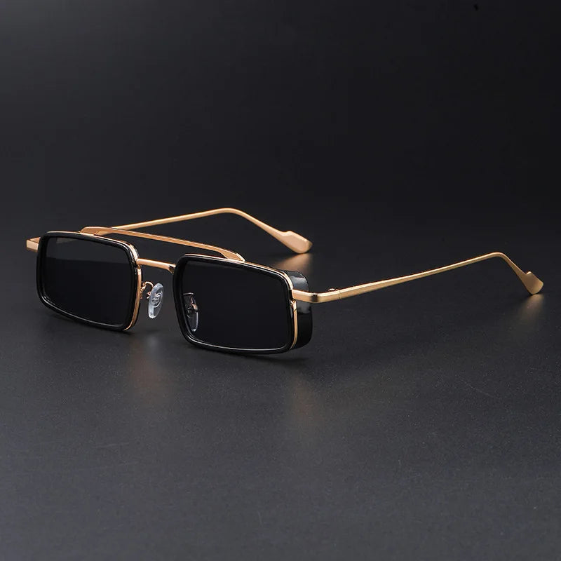 Trend Double-rail Sun Glasses - Fashionable, Business-style, Uv-resistant, Small Frame, For Driving Car Sunglasses8854X