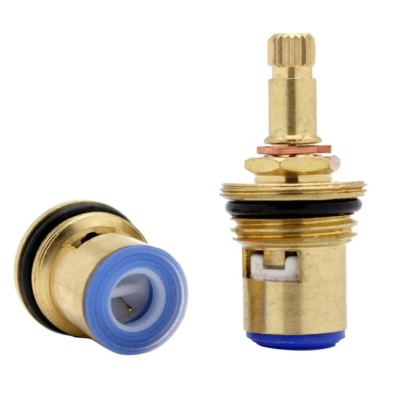 1/2" Replacement Brass Ceramic Disc Tap for VALVE Quarter Turn Cartridges Gland Insert 20 Teeth Bathroom Faucet Accessor