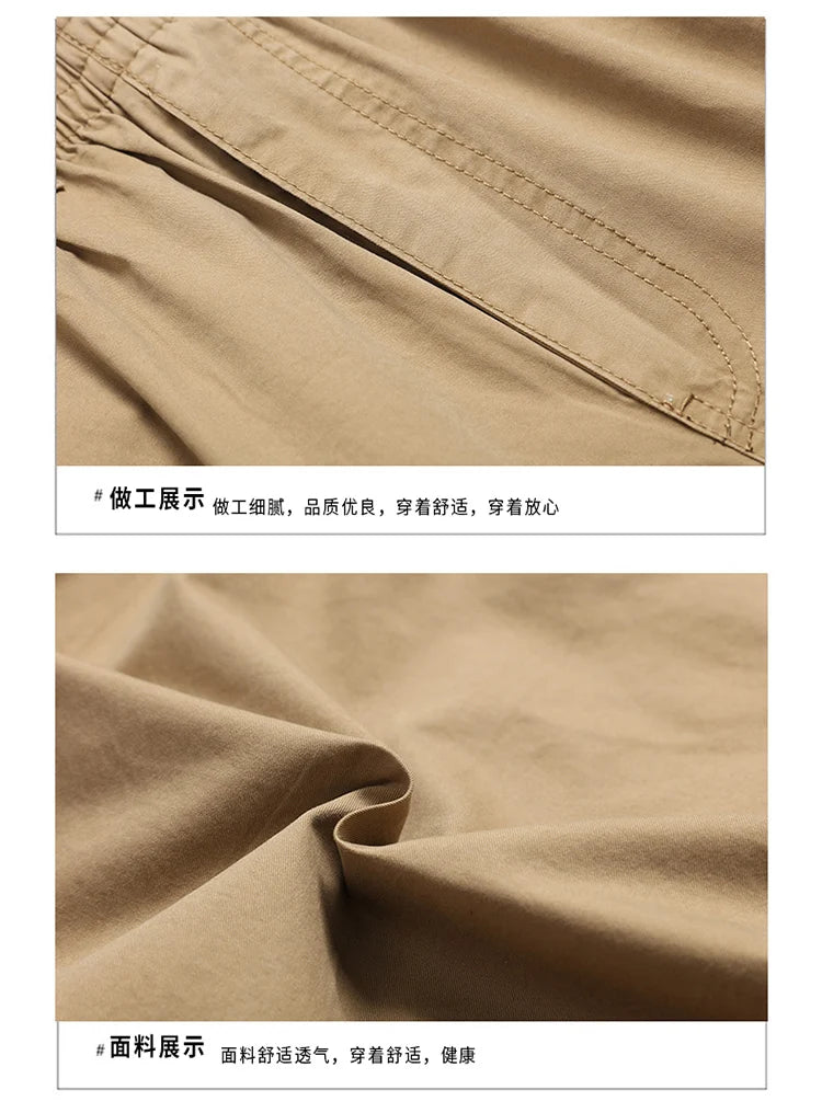 Men's Cargo Pants Summer Spring Cotton Workwear Large Size 6XL Casual Climbing Joggers Sweatpants Hombre Autumn Work Trousers