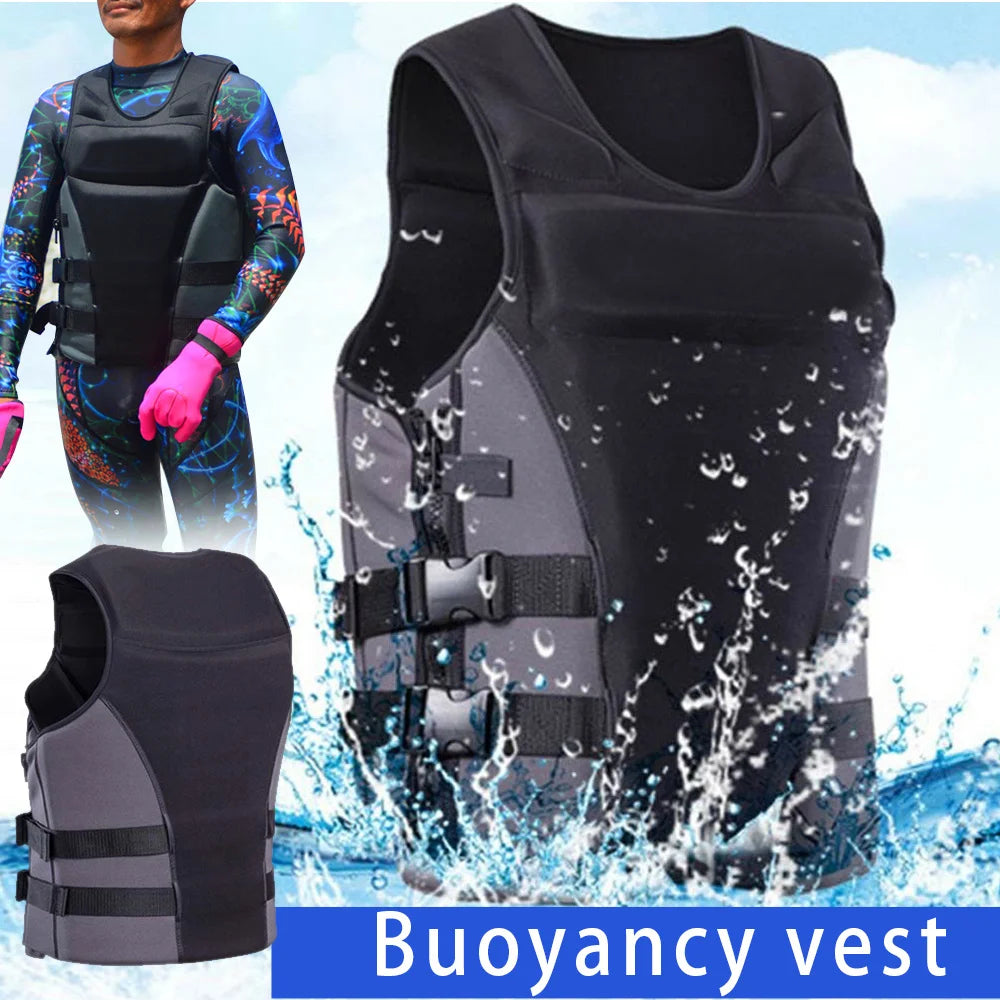 Adults Safety Premium Neoprene Surfing Diving Swimming Survival Vest Boating