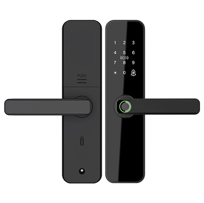 Tuya Smart Door Lock Wifi Electronic with Biometric Fingerprint/IC Card/Password/Key Unlock/Remote Control/USB Emergency Charge