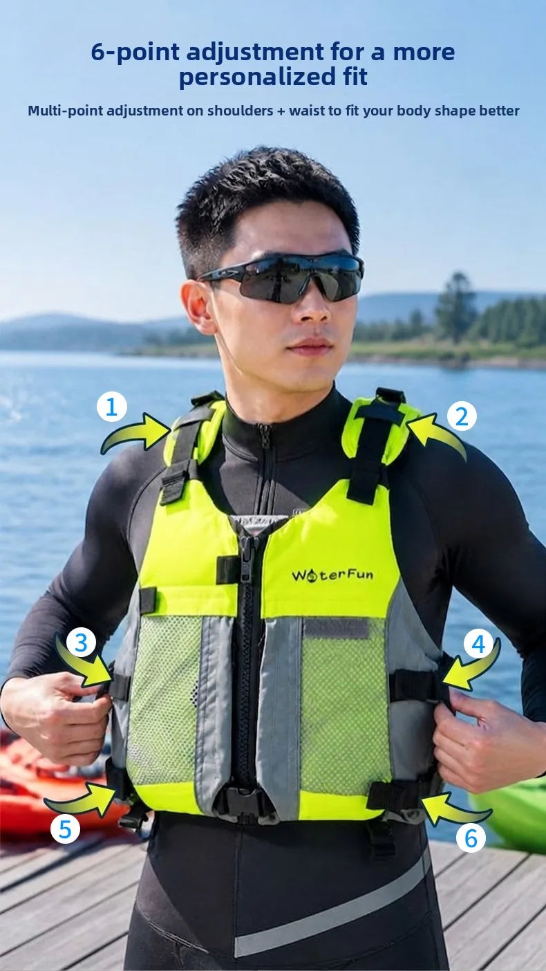 WaterFun SUP Paddleboard Kayak Life Jacket High Buoyancy Water Sports Safety Vest