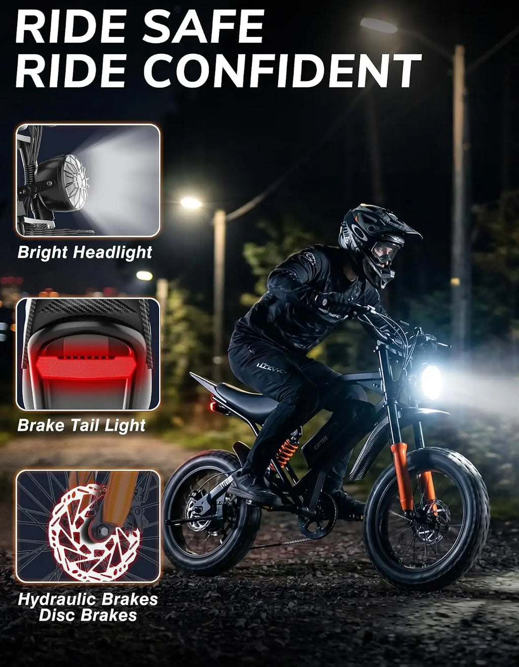 Electric Dirt Bike, 5500W Peak Electric Motorcycle with 48V/30AH Battery Ebike, 40MPH, Hydraulic Brakes, Full, Custom