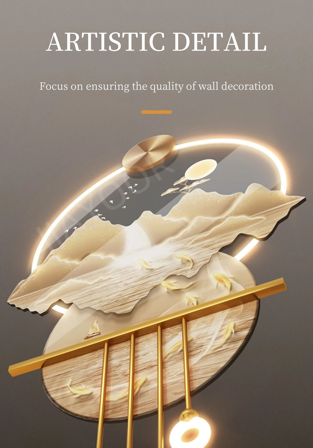 Modern Creative Entrance LED Mural Light For Corridor Living Room Dining Study Hanging Painting Lustre Home Decoration Wall Lamp