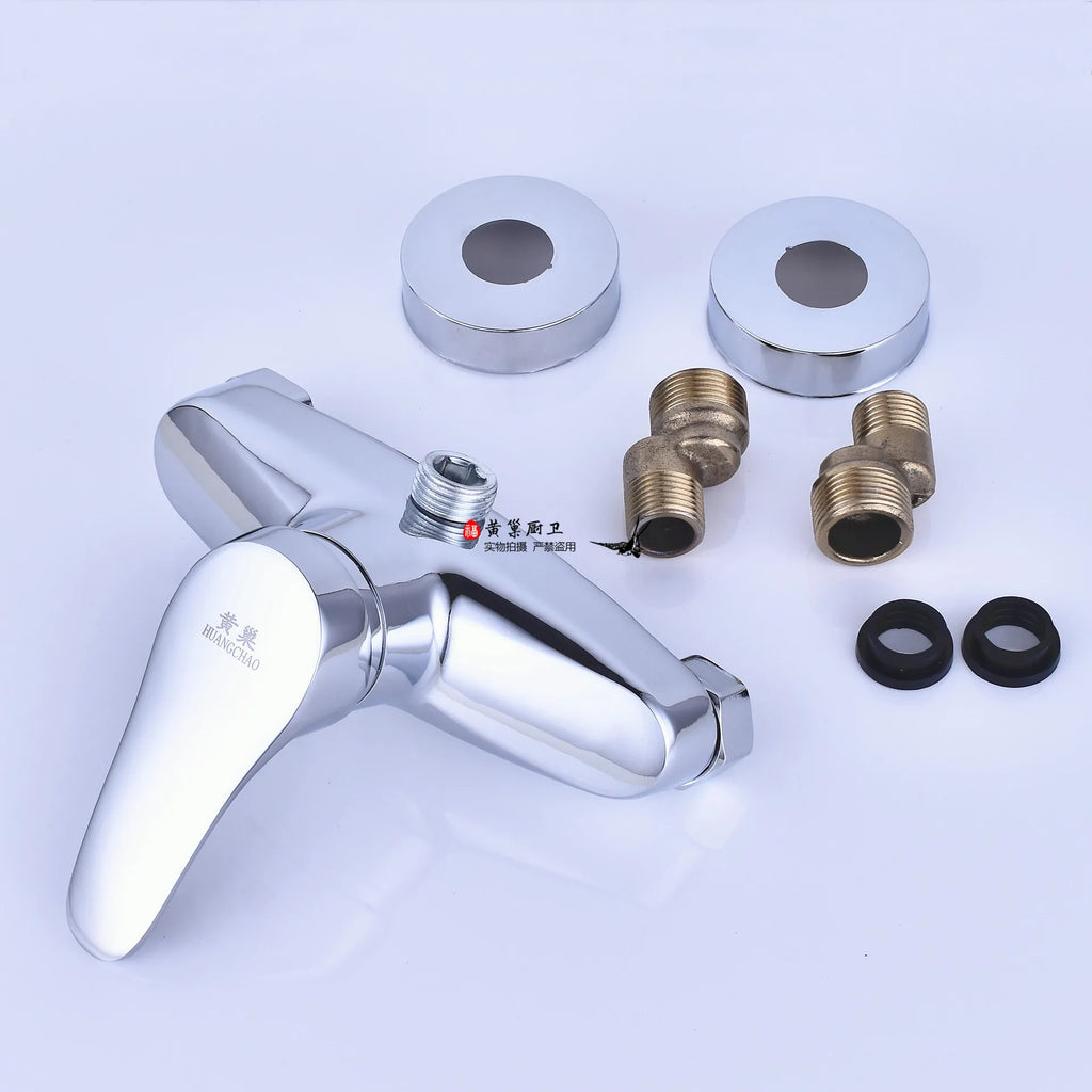 Brass Shower Faucet Mixer Valve Set with Shower Head and Hidden Switch for Bathroom Hot and Cold Water Tap  Bath