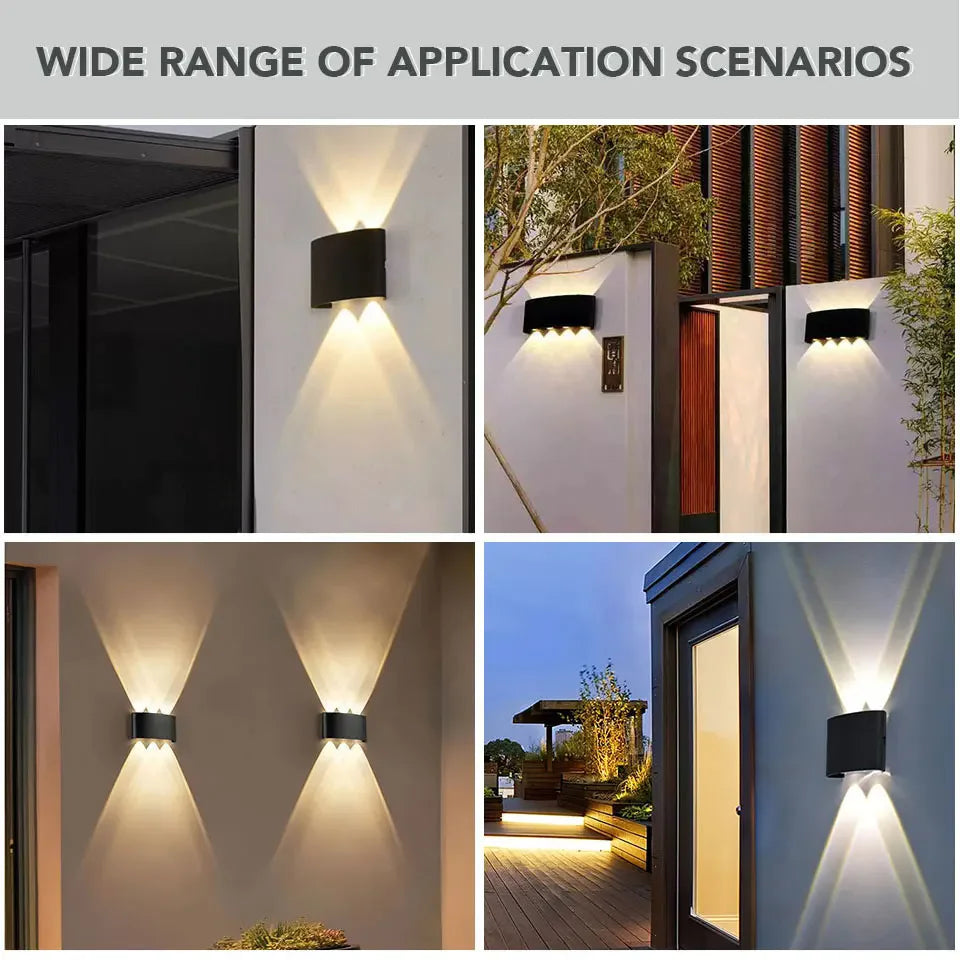 LED Wall Light Outdoor Waterproof IP65 Porch Garden Wall Lamp & Indoor Bedroom Bedside Decoration Lighting Lamp Aluminum