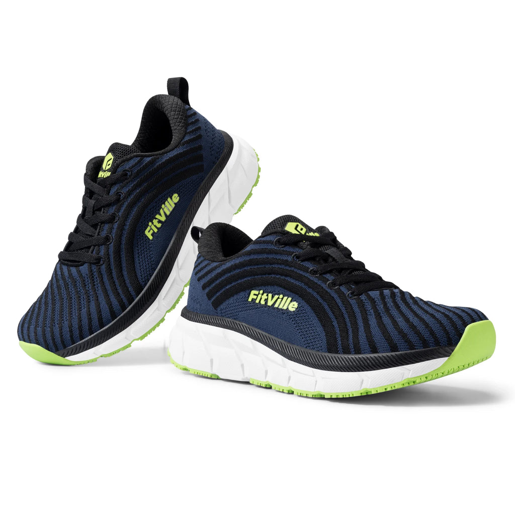 FitVille Wide Toe Box Shoes for Men Cushioned Well Extra Wide Width Shoes Non Slip Wide Lightweight Breathable Running Shoes