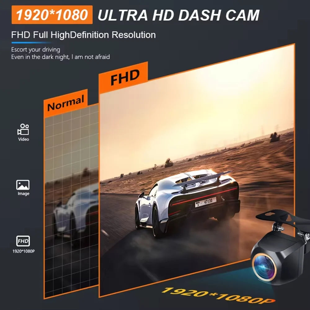 AHD 1920x1080P Car Rear View Camera 200° Fisheye Golden Lens Full HD Night Vision Vehicle Back Car Reversing Front Camera