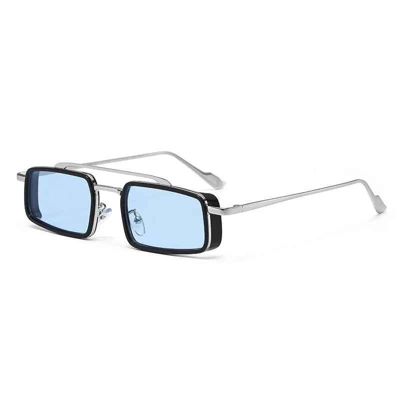 Trend Double-rail Sun Glasses - Fashionable, Business-style, Uv-resistant, Small Frame, For Driving Car Sunglasses8854X