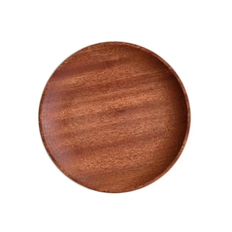 G6KF Wooden Dinner Breads Plates Fruit Display Dishes Tea Tray for Kitchen