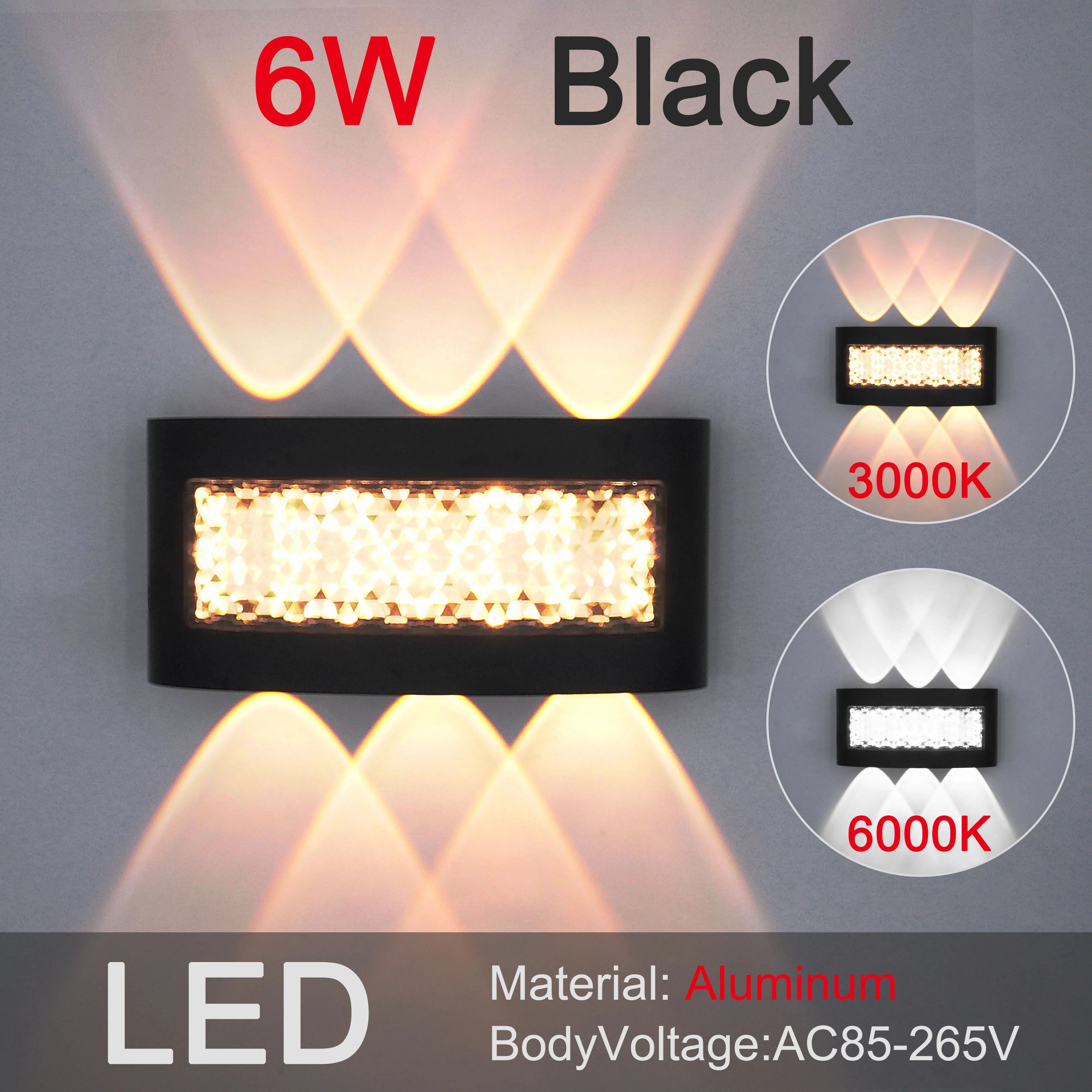 Outdoor LED Waterproof Wall Light IP65, Made of Aluminum and Plastic, Compatible with Indoor and Outdoor Sconces