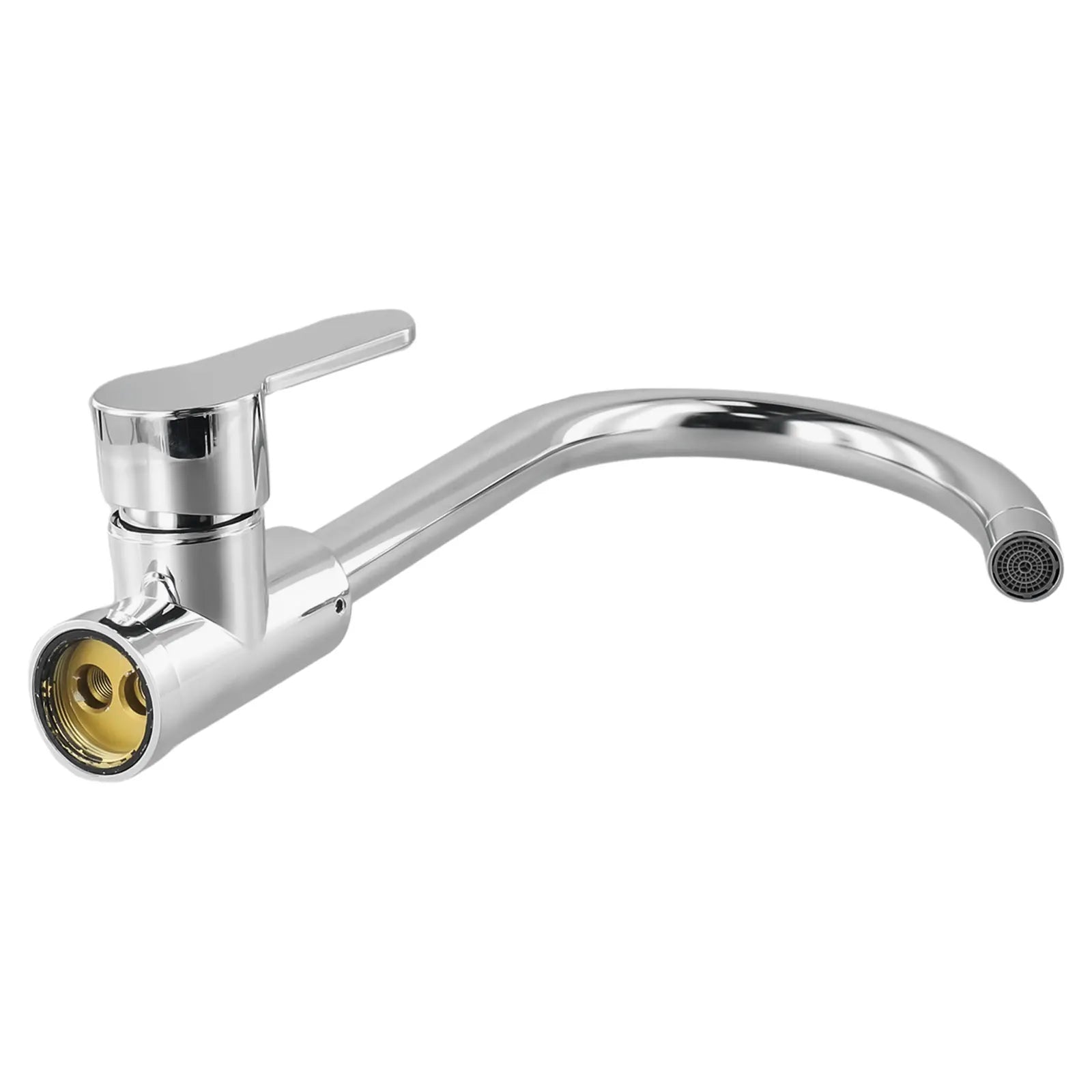 Bathroom Faucet Polished Chrome Plated Swivel Basin Sink Cold Hot Mixer Tap Kitchen Faucet, Sink Vertical Faucet New