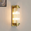 Luxury Led Wall Lamp For Living Room Brushed Gold Bedroom Scones Modern Creative Design Light Fixture Home Decor Glass Lighting