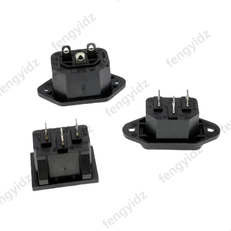 IEC320 C14 C13 Electrical AC Socket 3 Female Male Inlet Plug Connector 3pin Socket Mount