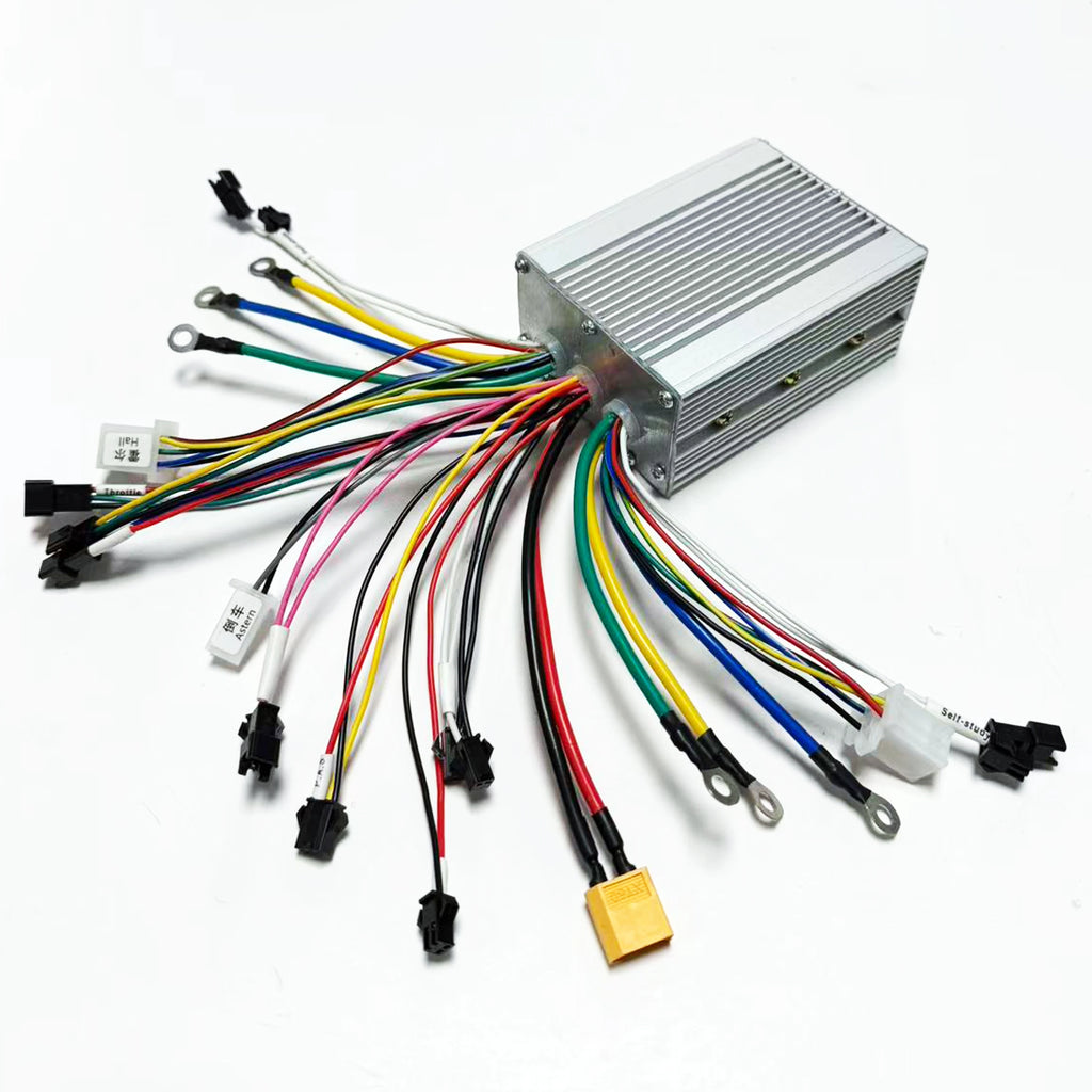 25A+25A Dual Drive 12MOSFET 36V/48V/64V 1000W (500W * 2) Brushless DC Electric Scooter Controller + M5 UART NO.2 LCD for 2 Motor