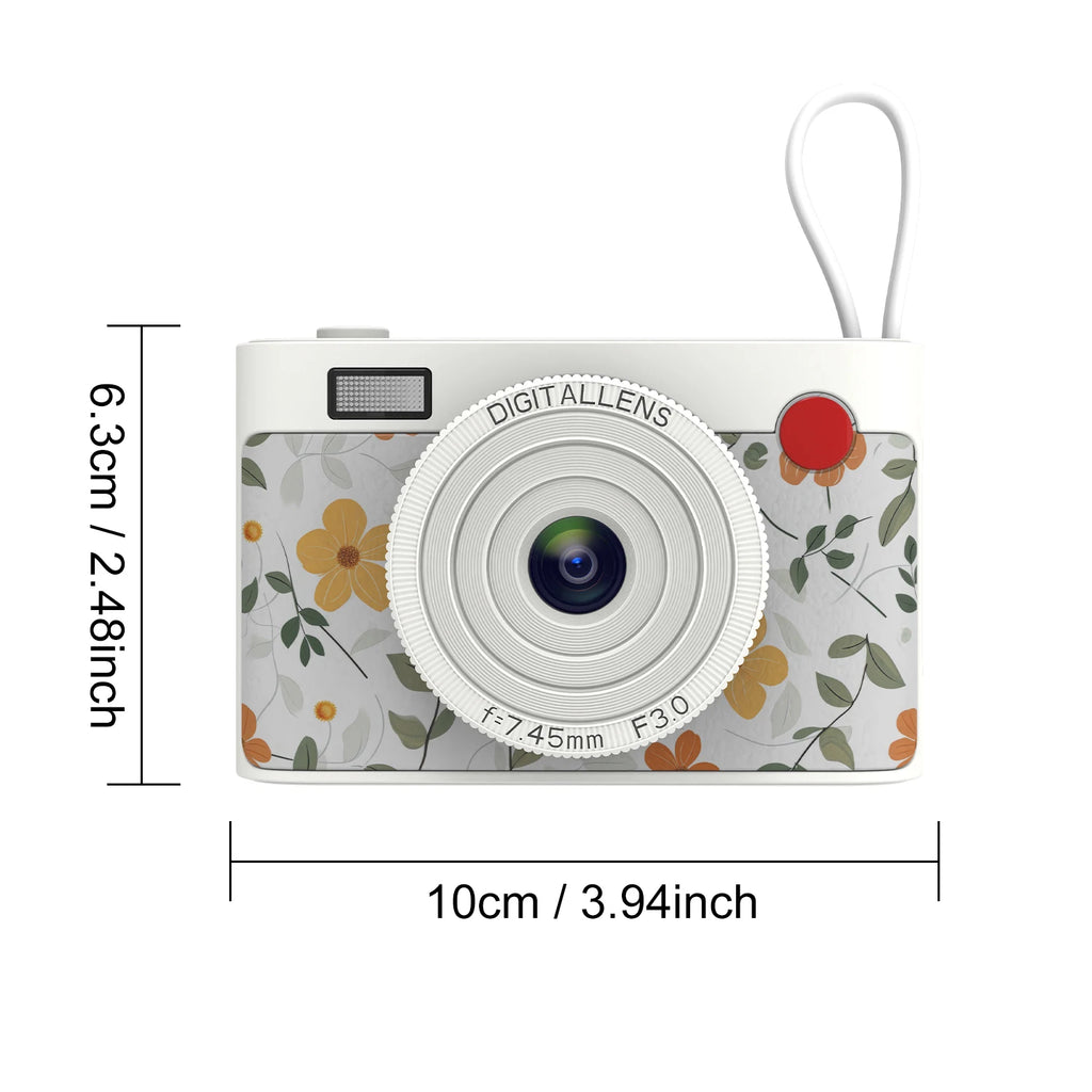 Kids HD Digital Camera 1080P  Compact Camera with 2.4 Inch Screen Built-in Battery Rechargeable Camera for School Gift