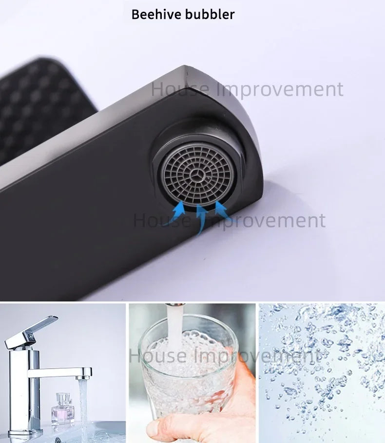 Hot and Cold Bathroom Faucet Water Mixer Tap Single Handel Single Hole Deck Mounted Plastic Washbasin Bathtub Faucet G1/2