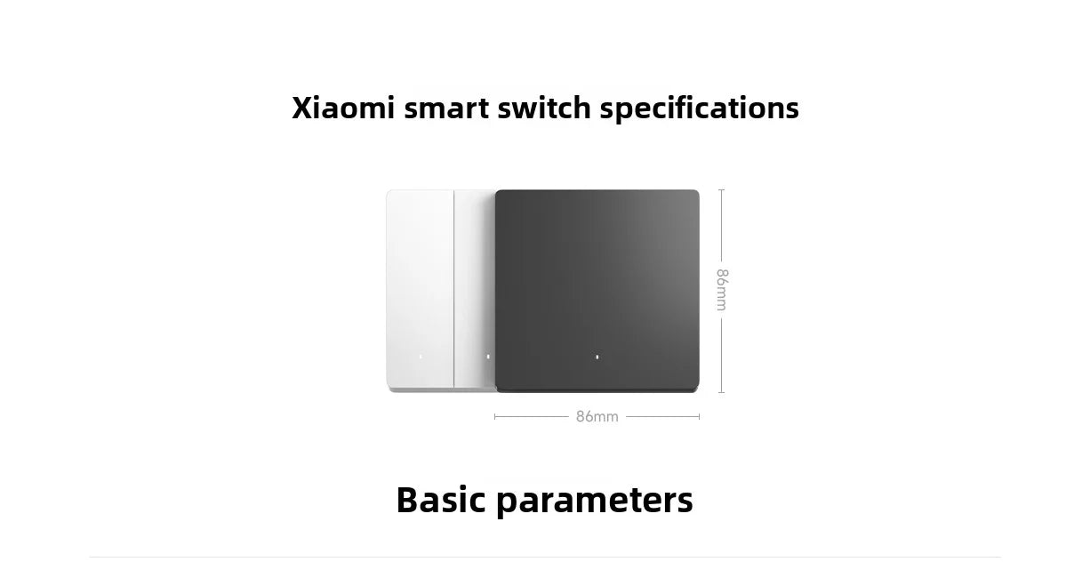 Xiaomi Smart Wall Switch Single Double Triple Key Dual Control Live&Neutral Line Work for Smart Light Mi home App