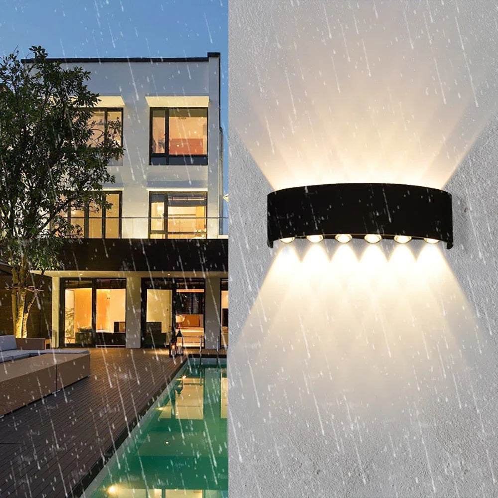 LED Wall Light Outdoor Waterproof IP65 Porch Garden Wall Lamp & Indoor Bedroom Bedside Decoration Lighting Lamp Aluminum