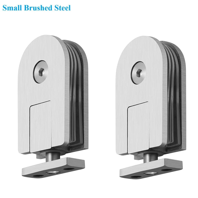 1Pair SUS304 Framless Glass Door Pivot Hinge For Shower Enclosure Commercial Entry Cubicle