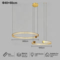 Modern Luxury LED Pendant Light for Living Room Villa Kitchen Island Table Round Iron Dining Hanging Chandelier Home Decor
