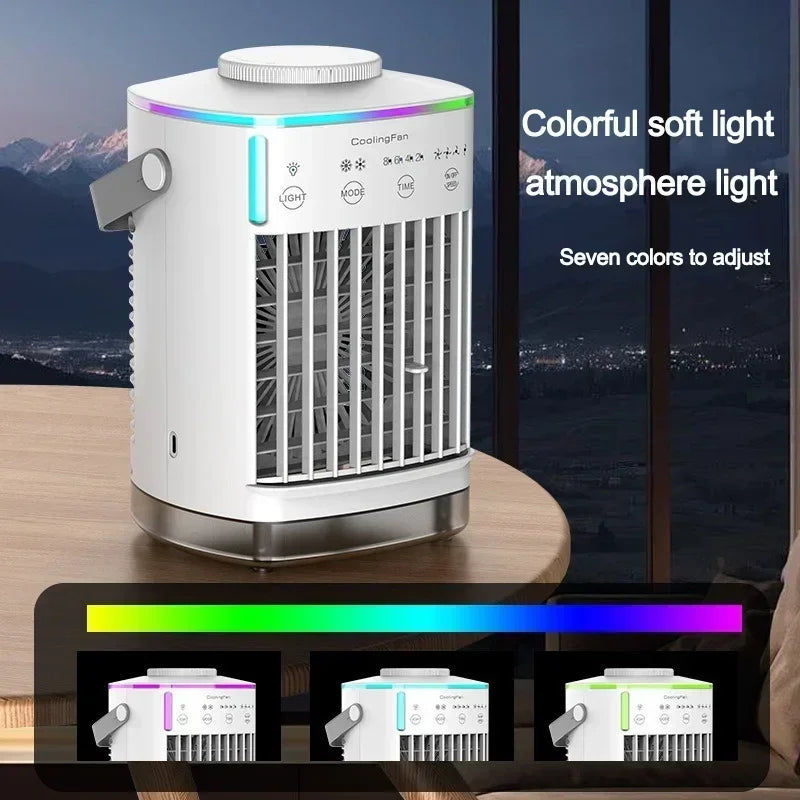 Desktop Air Conditioner Fan Small Air Cooling Machine Small Air Conditioner Household Water Cooling Summer Dormitory Artifac Car
