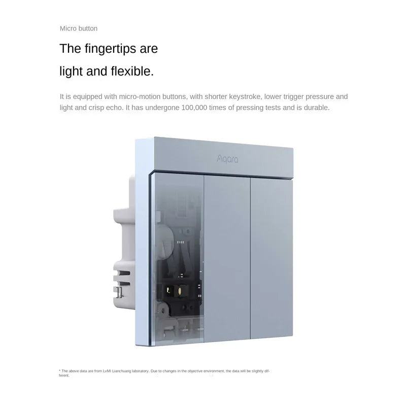 Aqara Smart Wall Switch H1M With Neutral Line Wireless Key Light Switch Zigbee Multiple Control Modes Smart Wall Light Switch