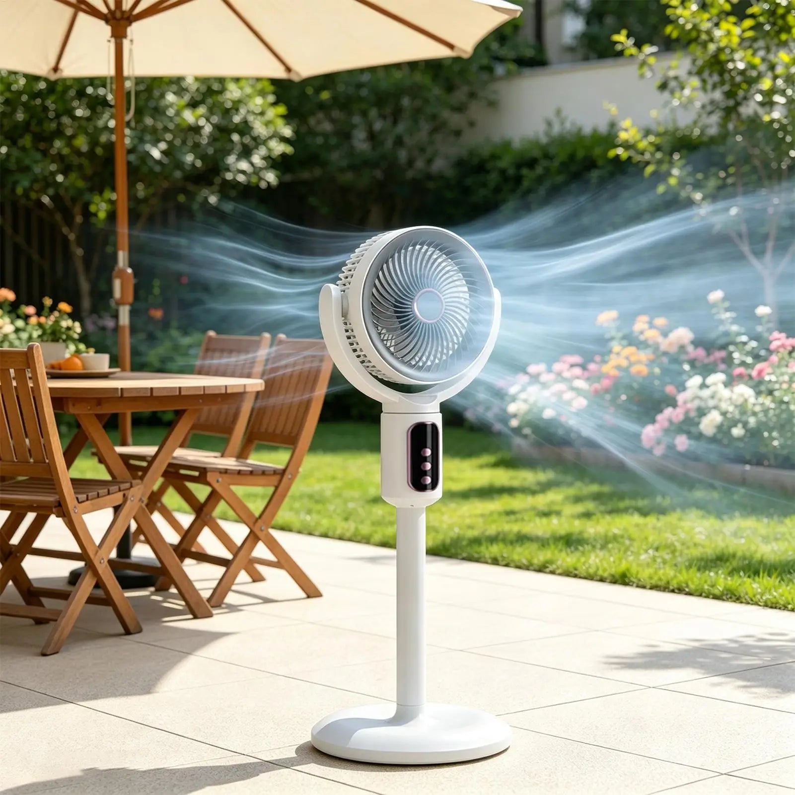 Air Circulation Fan Rechargeable Oscillating Fan Five Gear Adjustment Stand Fan Adjustable Height Household Air Circulation Fan