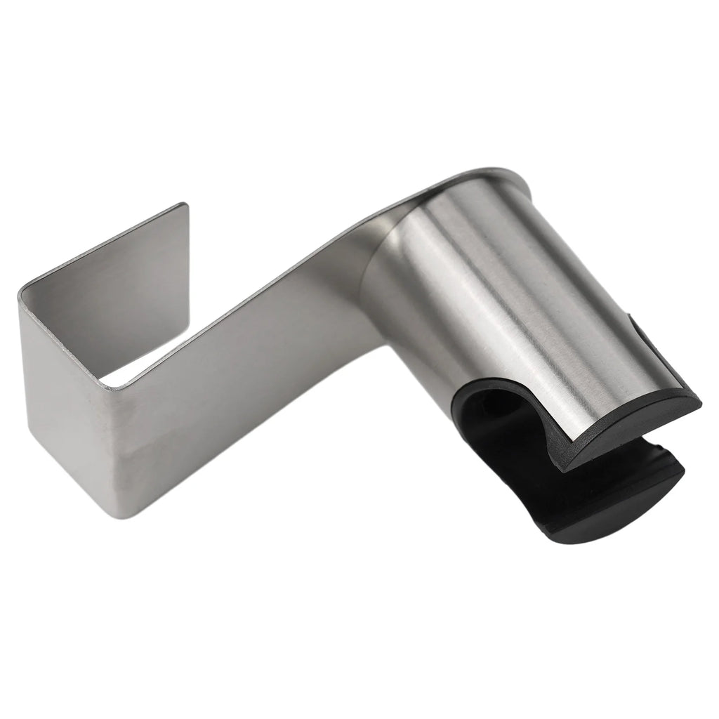 Bidet Sprayer Holder for Toilet Bathroom in Brushed Nickel Stainless Steel with Dual Mount Capability for Wand Use