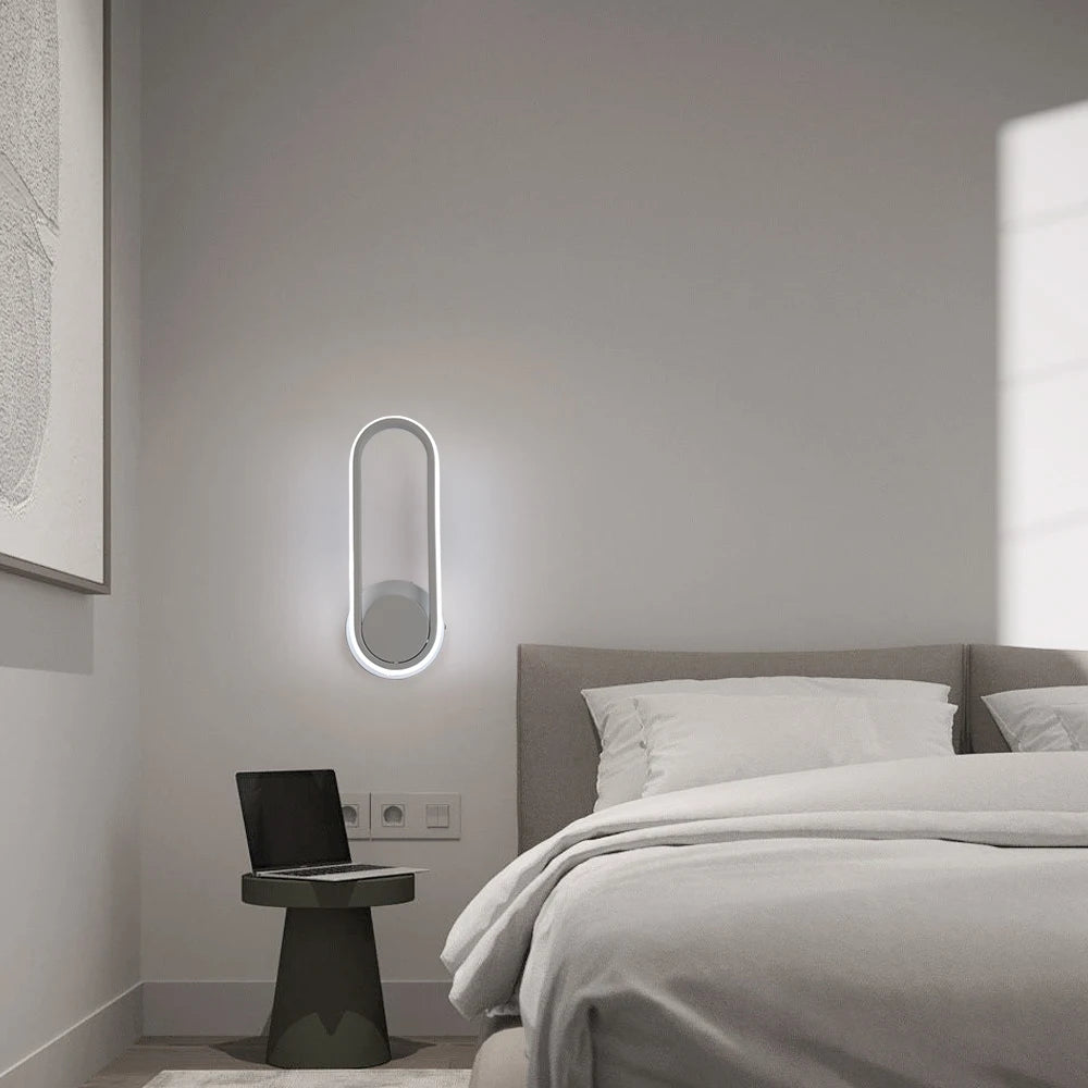 Modern Wall Light White Led Wall Lamp Rotational Sconce Fixture Nordic Bedroom Luster Loby Aisle Living Room Decor Minimalist