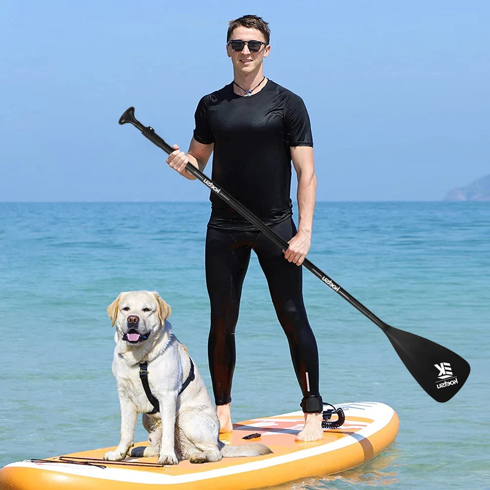3-Piece Aluminum Sup Paddle One/Two Way Paddle Nylon Kayak Boat Stand Up Paddleboard Paddle SUP Surfpaddle Sap for Outdoor Water