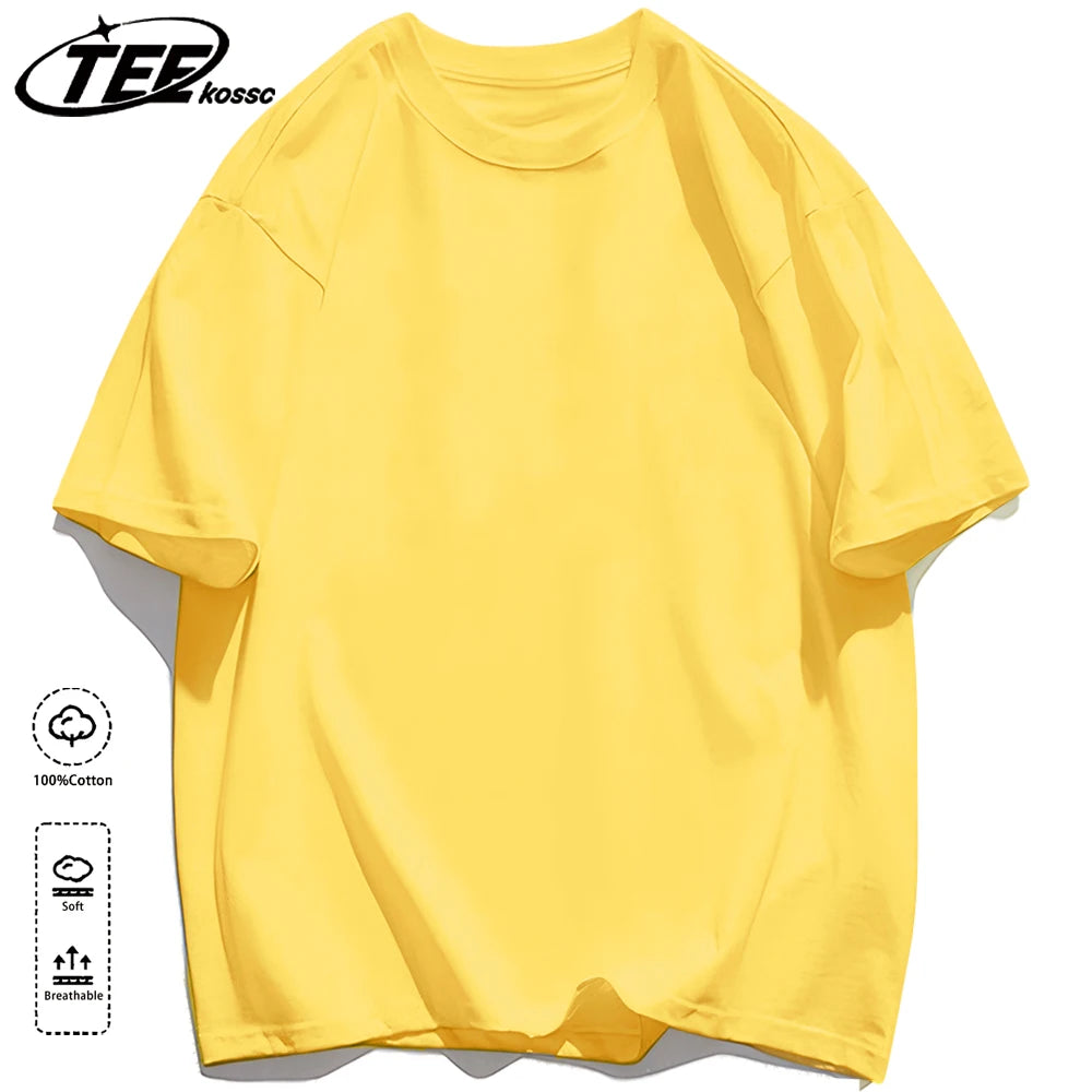 Korean Style Short Sleeve Y2K Solid T-Shirt Women Summer Trendy T Shirts Loose Multicolor Clothes Cotton All-Match Sportswear