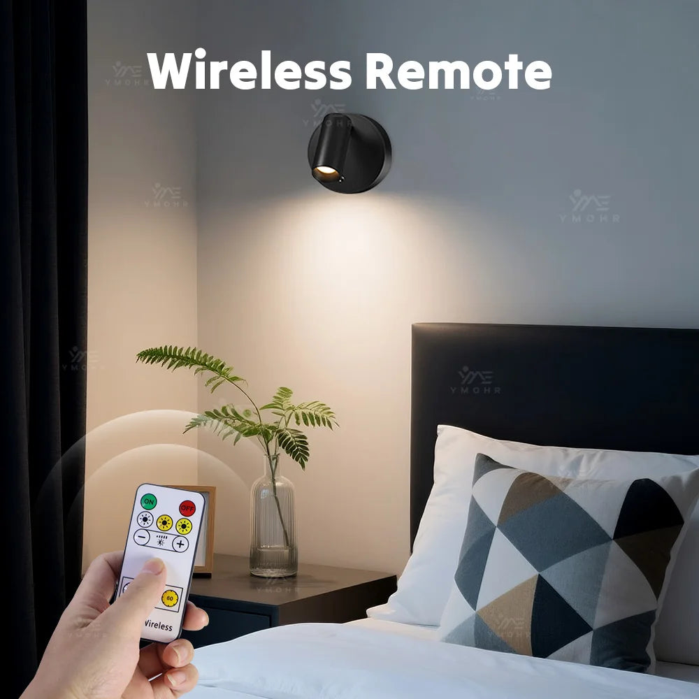 Dual Intelligent Control LED Light Magnetic USB Rechargeable Wall Lights Spotlight Stepless Dimmable Corridor Lamp Bedside Lamp
