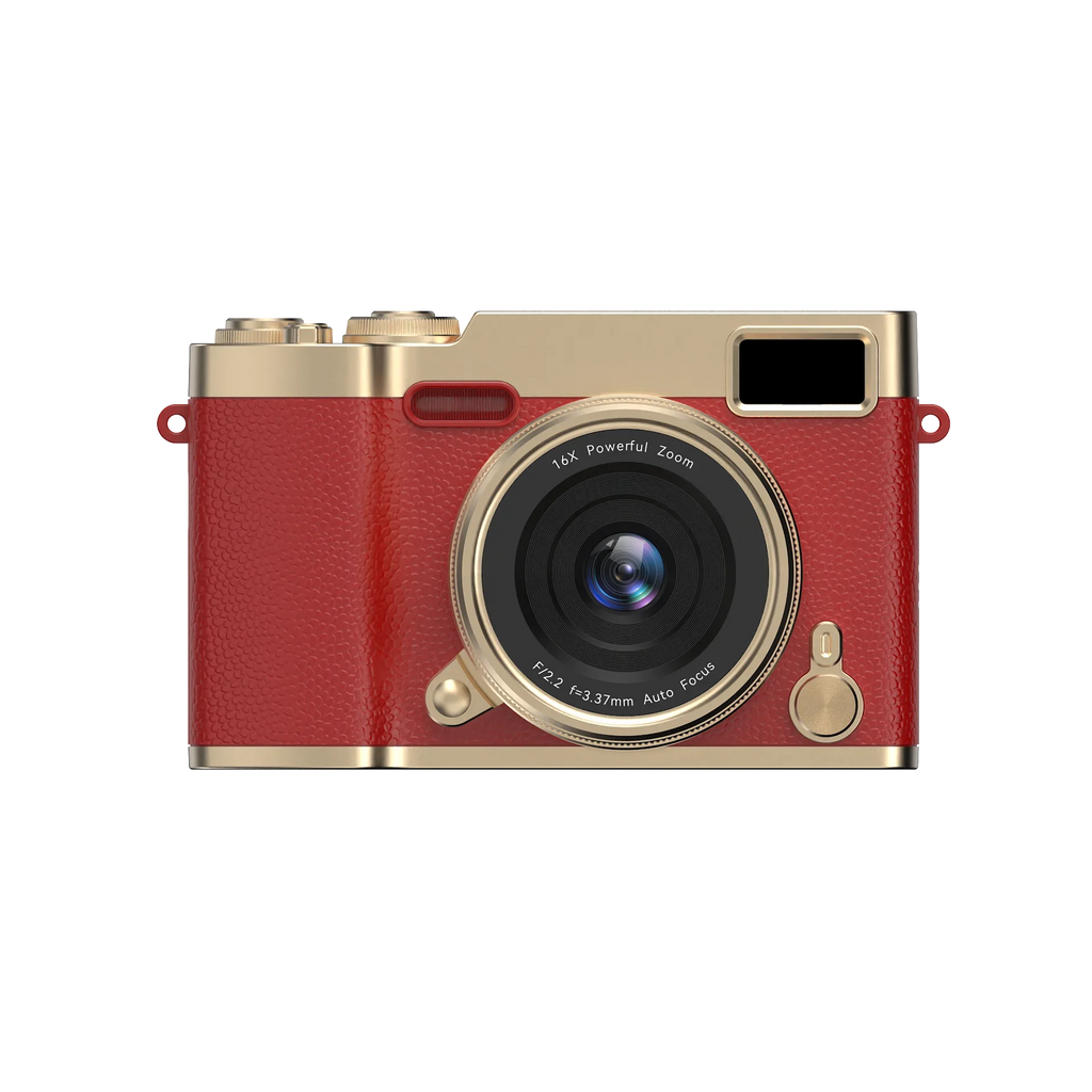 4K Flip Screen CCD Digital Camera 16X Zoom 1080P HD Vlogging Camera Travel Portable Digital Camera with Autofocus Beauty Filter