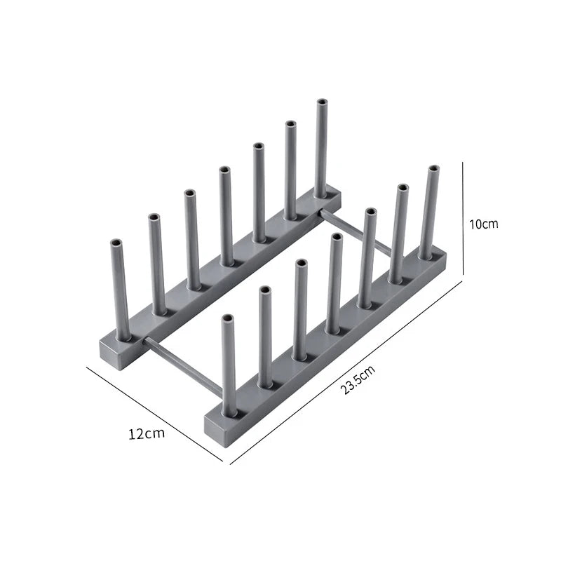 Plastic Dish Drainer Rack Kitchen Pot Lid Storage Rack Desktop Plates Display Shelf Detachable Stand Racks Kitchen Accessories