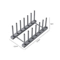 Plastic Dish Drainer Rack Kitchen Pot Lid Storage Rack Desktop Plates Display Shelf Detachable Stand Racks Kitchen Accessories