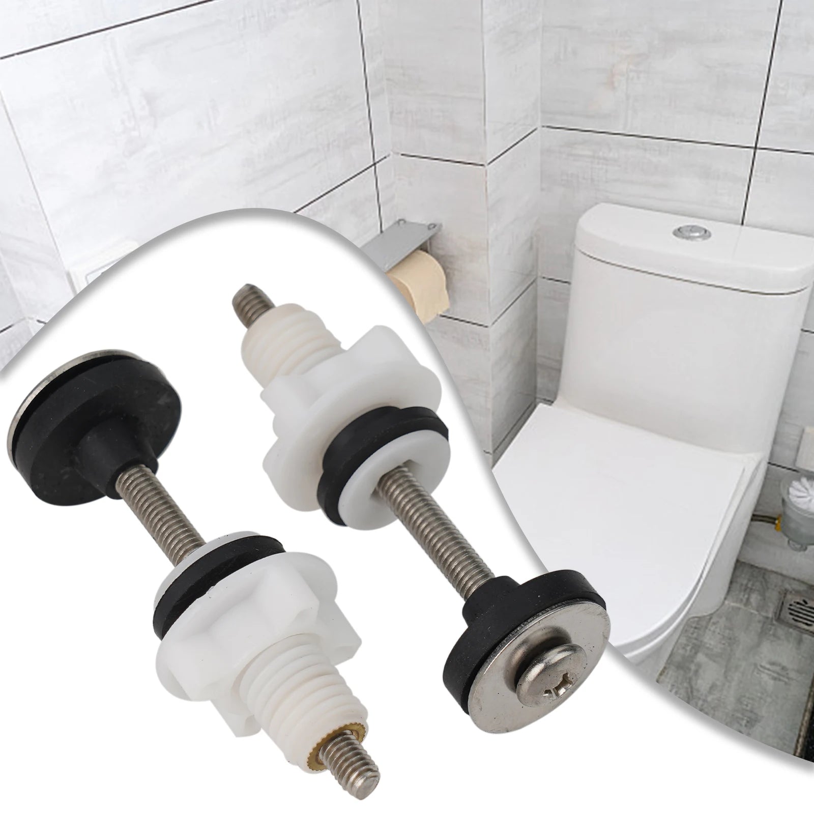 2PCS Tank Bolt M6 Bolts Rubber Toilet Cistern To Toilet Pan Fixing Fitting Sealing Kit Close Coupling Bolts Bathroom Accessories