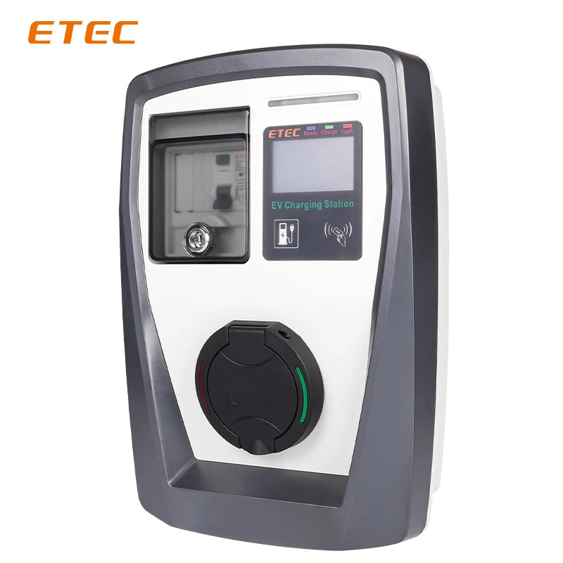 ETEC with socket Electric vehicle Type 2 plug 22kW 32A three-phase Modbus home electric vehicle charging pile EKEC1.
