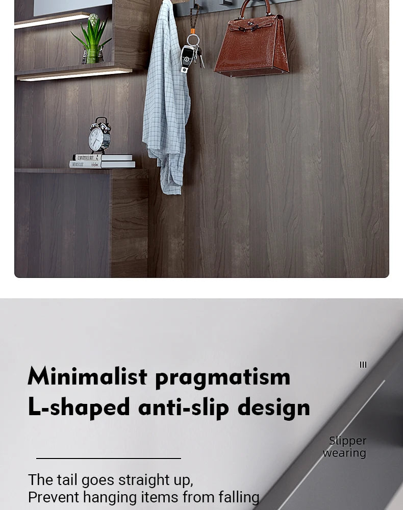 Bathroom Hardware Robe Hooks Matte Black/Gun Grey Color Wall Mounted Clothes Coat Hanger Towel Storage Space Aluminum FR203