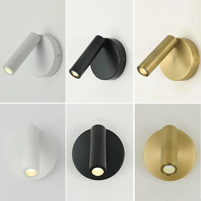 Hotel wall lamps, bedroom bedside with switch，LED exposed Staircase spotlights, ambient lights, lighting lamps and reading lamp