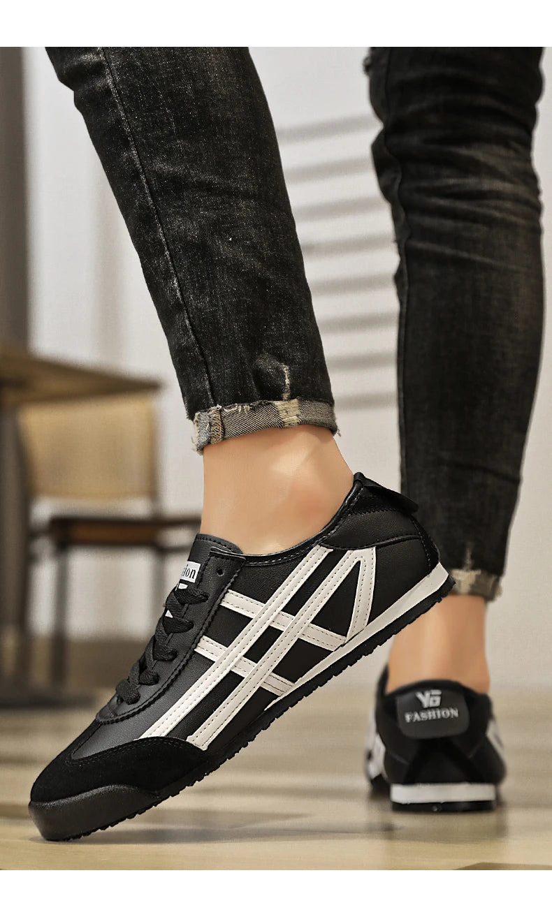 Fashion Couple Canvas Shoes Classic Design Green Leather Casual Shoes For Men Trendy Low-cut Lightweight Original Men's Sneakers