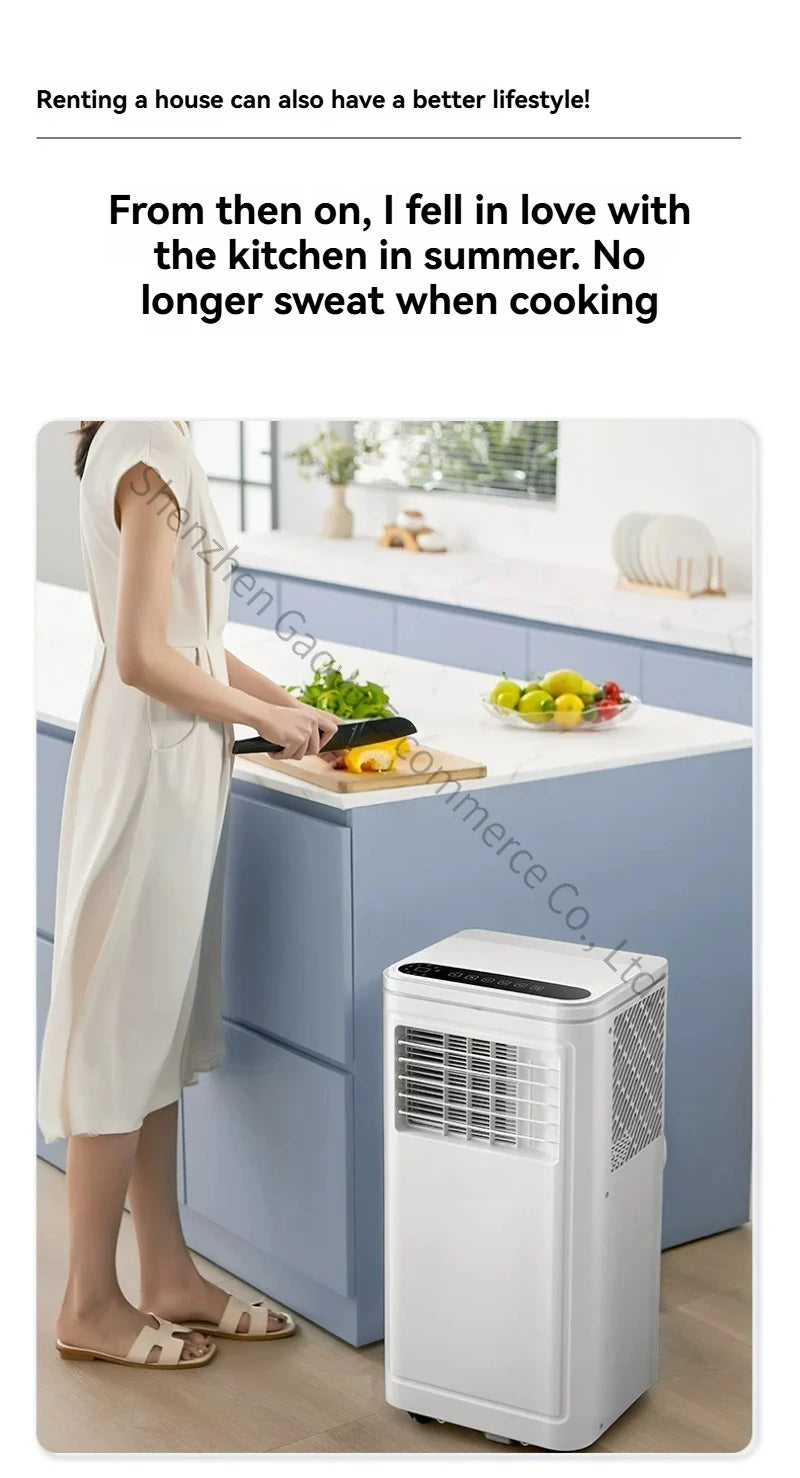 Portable Air Conditioner with Heating and Cooling, No Outdoor Unit, Easy Install for Rental Room, Dormitory, Kitchen, Office