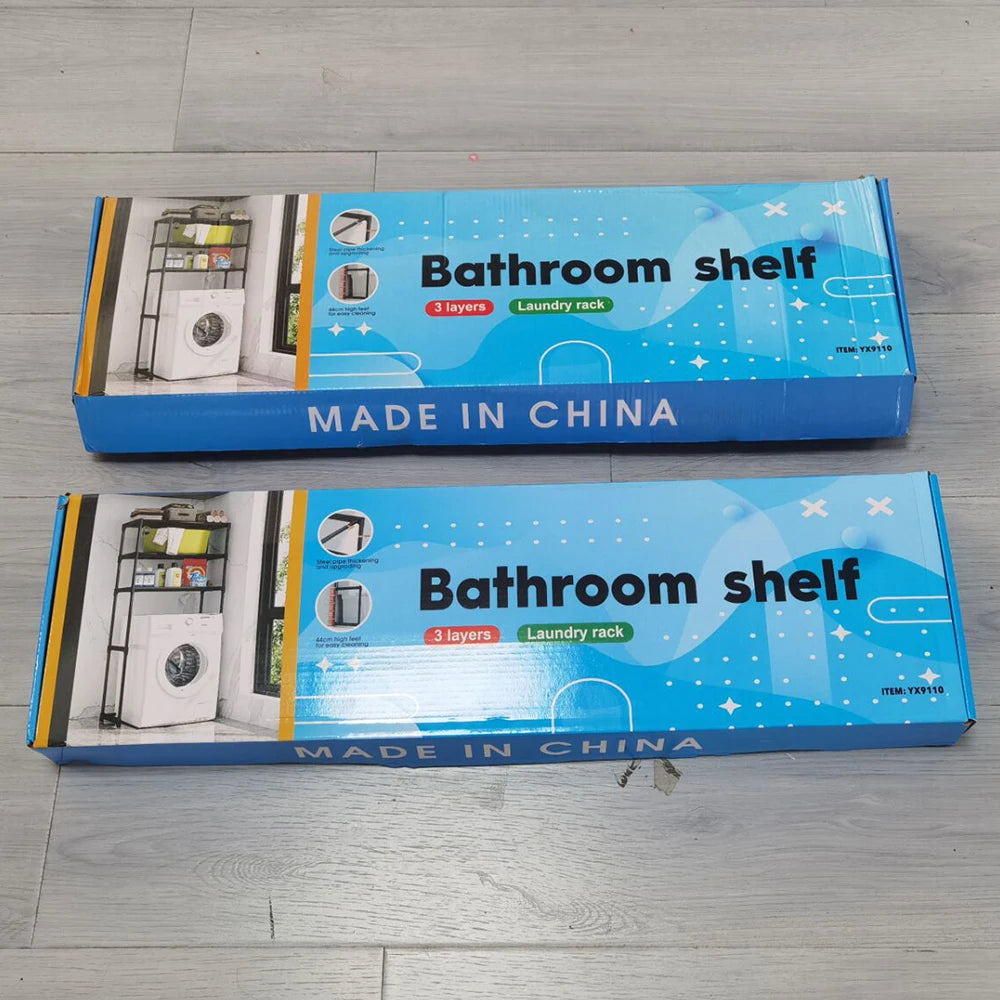 Over The Toilet Storage Rack Multilayer Perforation-Free Washing Machine Shelf Kitchen Rack Floor Standing Bathroom Accessories